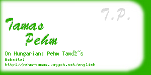 tamas pehm business card